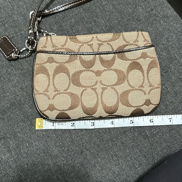 Coach Leather Trim Wristlet - Picture 7 of 8